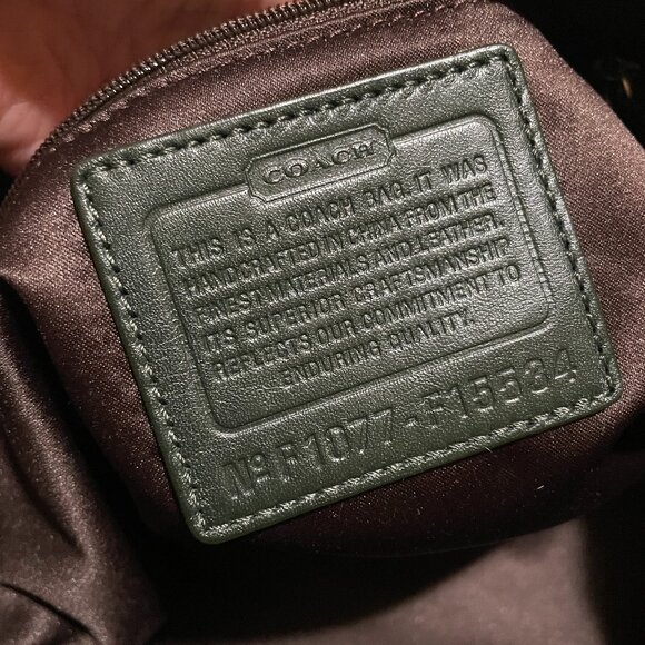 Coach Penelope Signature Large Tote F15534 in Forest Green - Picture 3 of 5